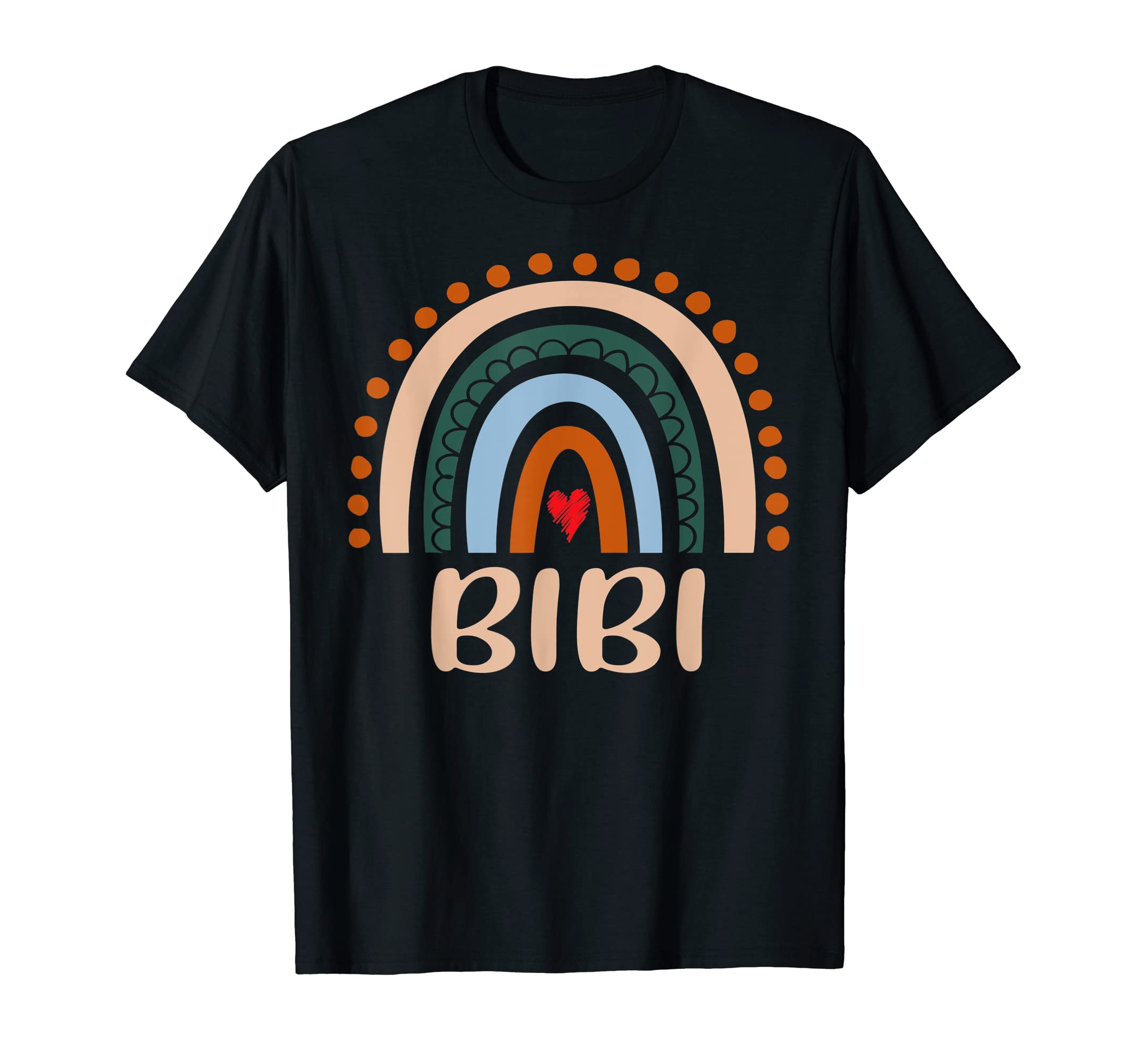 Bibi Rainbow Grandma Cute Mothers Day Funny Bibi T-Shirt