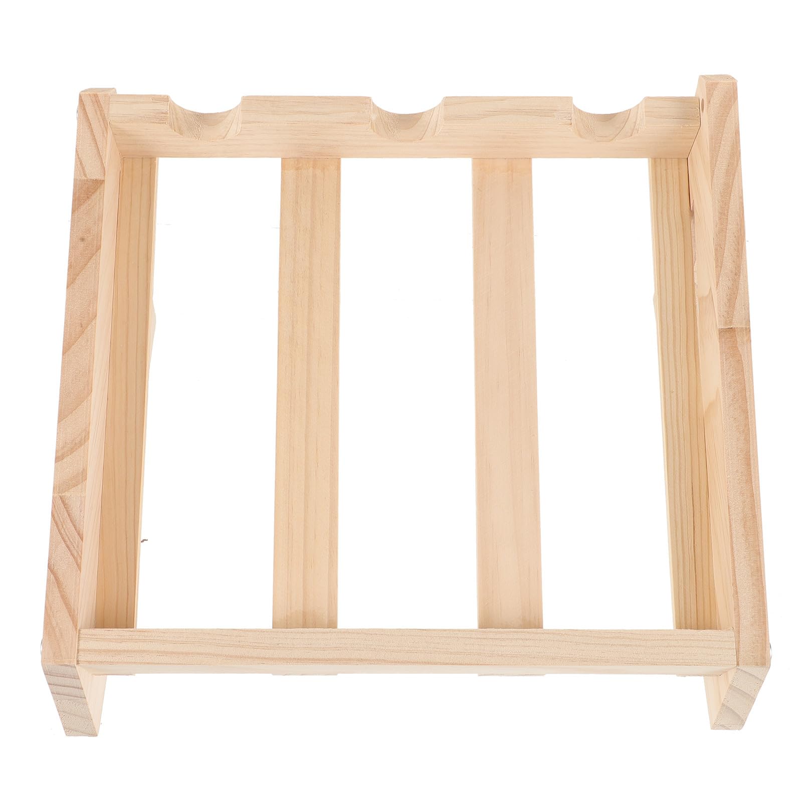 Support à vin en bois beige Angoily au design élégant et épuré