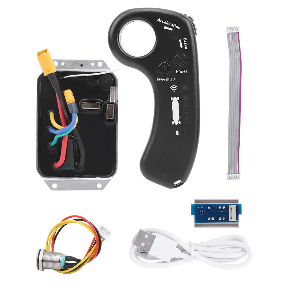 BuyWeek Kit ESC de Skateboard Électrique 36V, Kit de Télécommande de Contrôleur à Entraînement Unique pour Moyeu de Réglage de Vitesse de Planche à roulettes Électrique pour Longboard Électrique