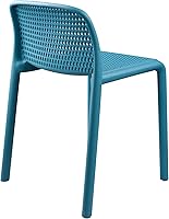 Vista 15 de CozyBlock Punch - Silla de comedor apilable perforada para interior y exterior, juego de 2 unidades (gris oscuro)