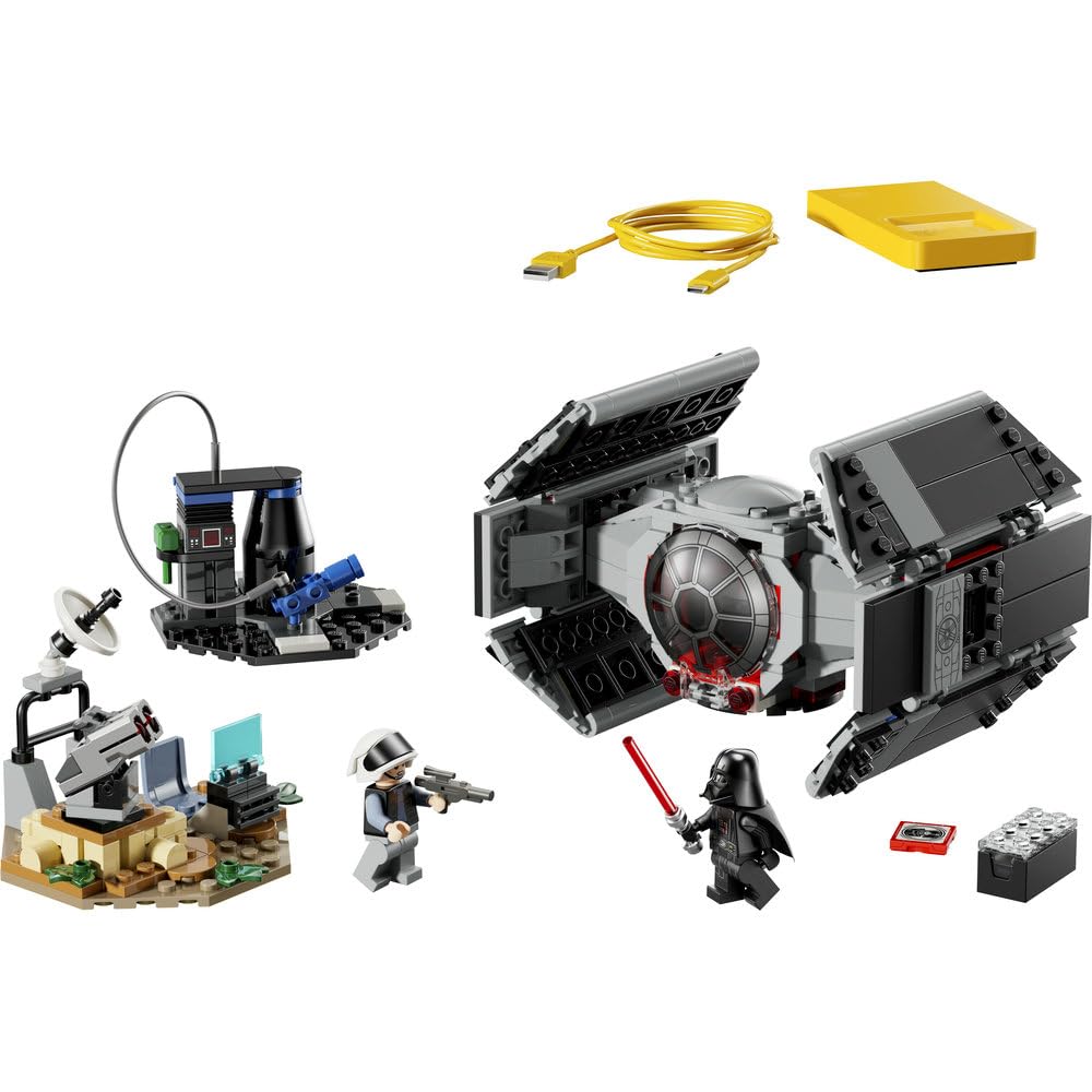 LEGO Star Wars SMART Play: Myśliwiec TIE Dartha Vadera 75421 | Interaktywna zabawka dla dzieci 8+, seria SMART Play, prezent Star Wars, klocki dla chłopca i dziewczynki, 473 elementy