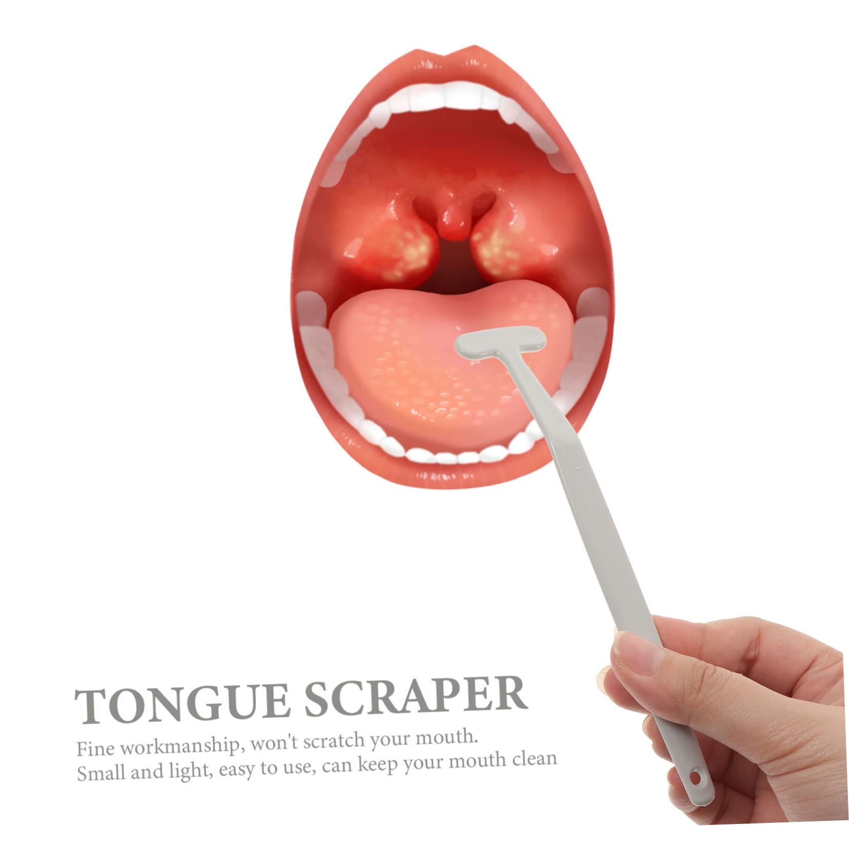 Beavorty 10 Pezzi Pulisci-lingua Pulisci Lingua Portatili Spazzolino Per Pulire La Lingua Spatola Di Plastica Lingua Orale Spazzolino Da Denti Per Adulti Infantile Pp Portatile Forniture