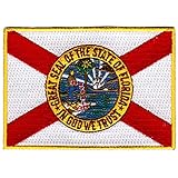 Florida State Flag Embroidered Patch Iron-On FL Emblem