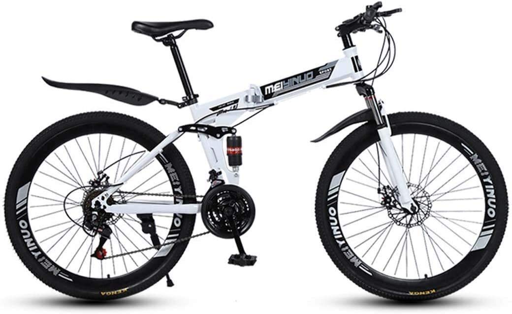 Lightweight Mountain Bike 26In 24-Speed Road Bicycle, Adult Full Suspension  Frame, Suspension Fork, Disc Brake, (Color W 2)