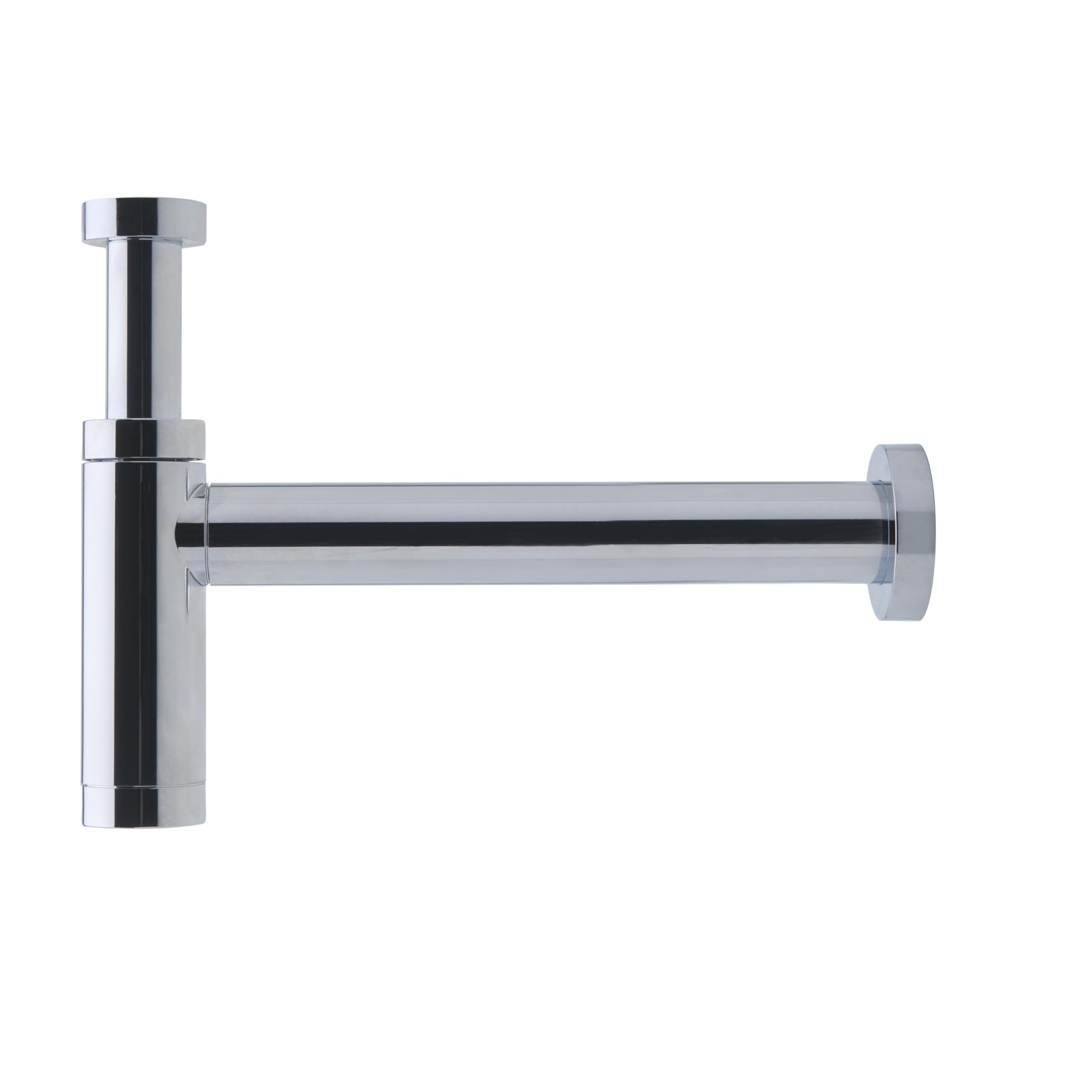 Wirquin 30724252 30724252-Sifone per lavabo, Design Teos, in ABS, Cromato