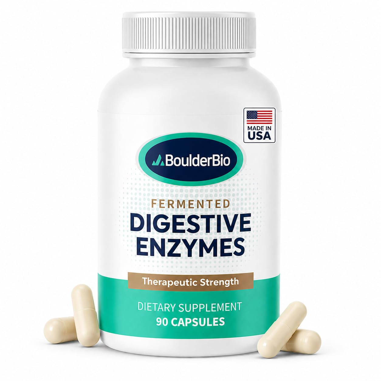 Digestive Enzymes | 40,000 USP Lipase - Prescription Strength Pancreatic Enzyme Replacement Formula for Fat Digestion, Gut Health & Nutrient Absorption - Fermen