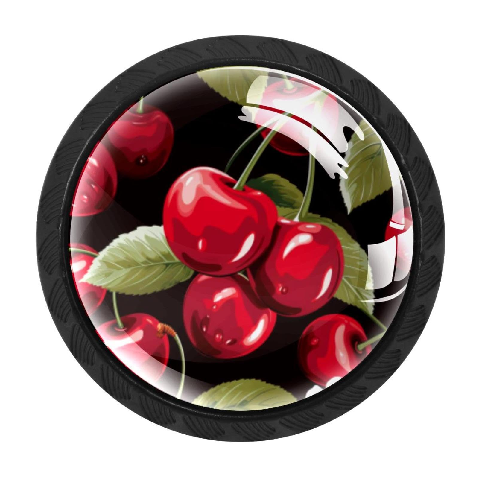 CHENZZZZ 4 Pack Round Cabinet Knobs for Kitchen Bathroom Closet Dresser Cabinets, Cherry