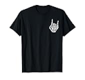 Punk Rock Skeleton Cool Rocker Halloween Men Women Boys Kids T-Shirt