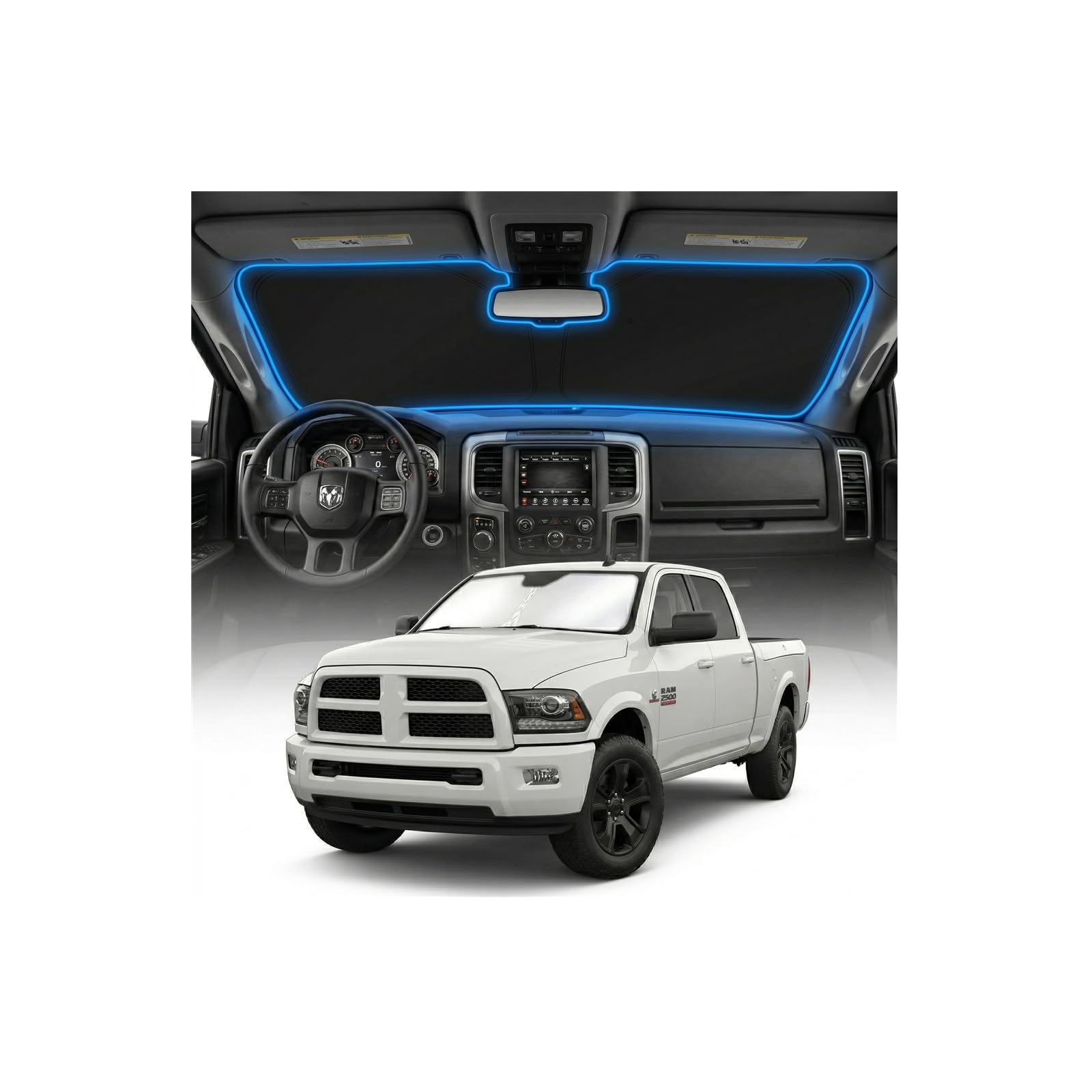 for Ford Bronco Sun Shade Windshield Cover - Custom Fit Bronco Accessories 2021-2024 2025 Sunshade Foldable UV Protection & Heat Shield Sun Visor Accessories — view 142