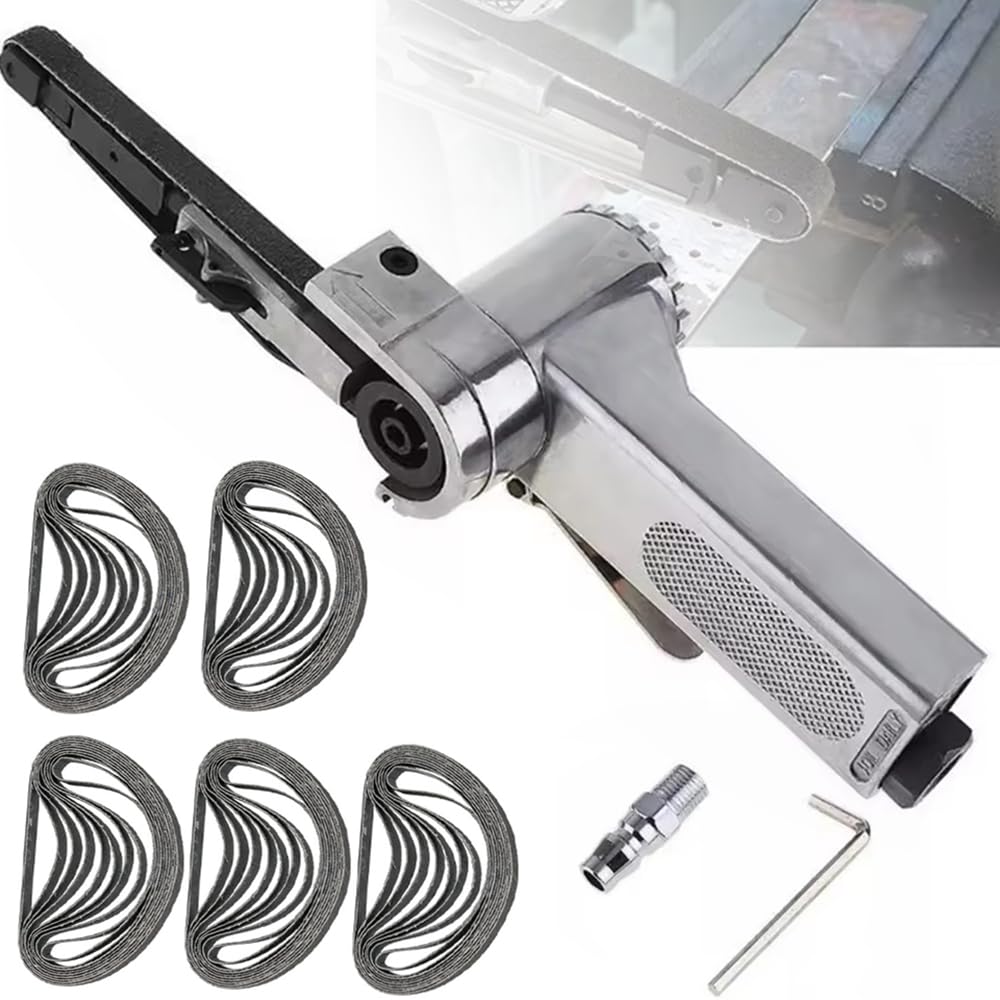 Geevorks Mini Ponceuse à Bande Sans Fil 6500 Tr/min Avec 10 Bandes Abrasives