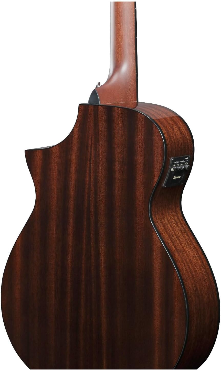 Ibanez AEWC16QA 6-String Acoustic-Electric Guitar (Transparent Black Sunburst)