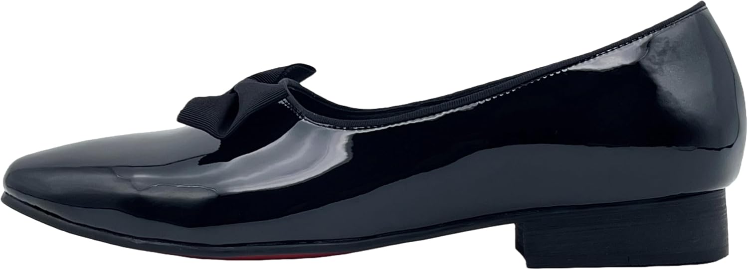Justar Men's Slip-on Tuxedo Shoes Patent Leather Loafers for Wedding Dress Prom Party