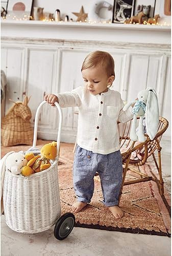 Miniatura 3 de Kaloo Lapinoo My First Friend K969938 - Conejo de pana, lavable a máquina, 10 pulgadas de alto en caja de regalo, color aguamarina a partir de 0 años