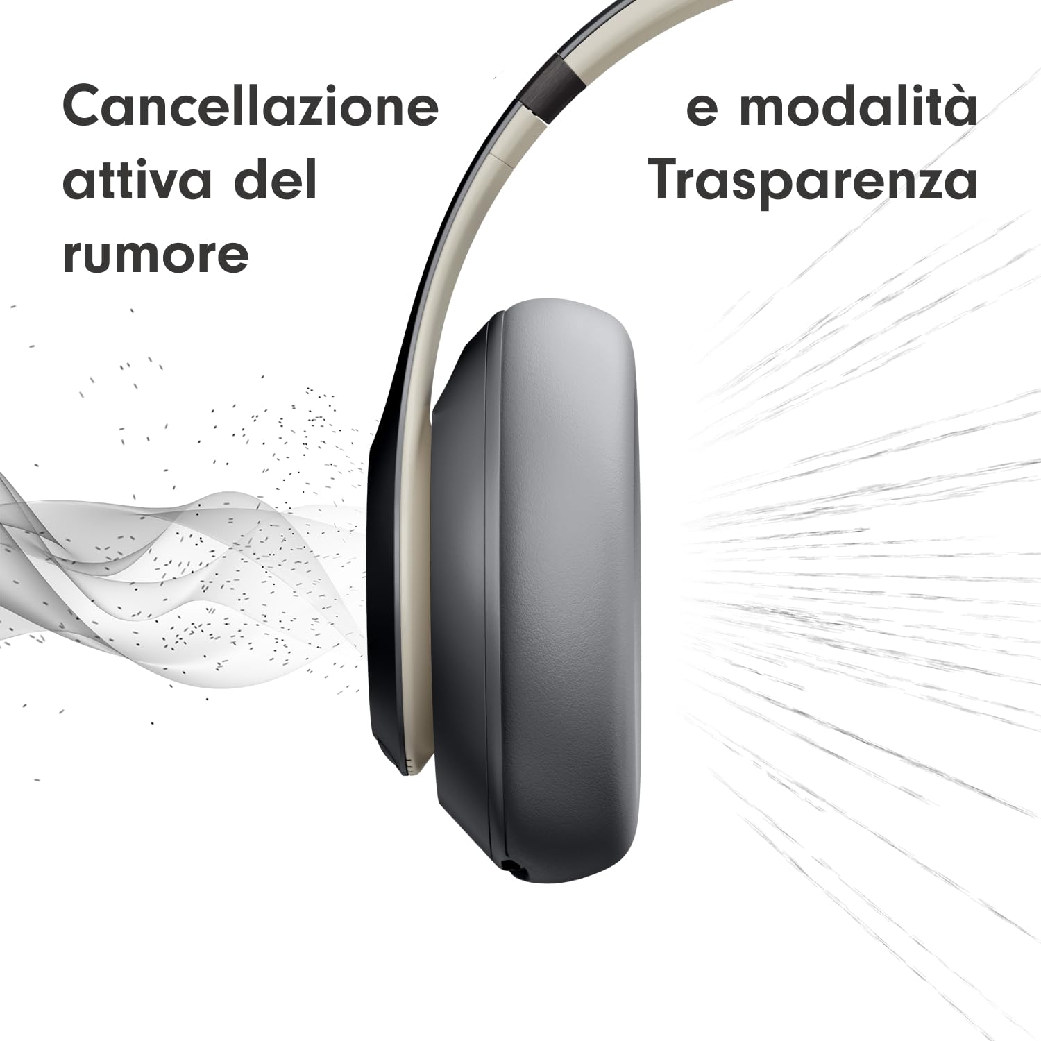 Beats Studio Pro - Cuffie Bluetooth wireless con cancellazione del rumore - Audio spaziale personalizzato, compatibilità con Apple e Android - Grigio sabbia