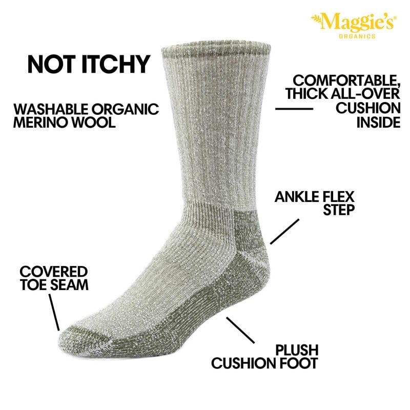 Image of Maggie's Organics Merino Wool Killington Mountain Hiker Socks for Men & Women