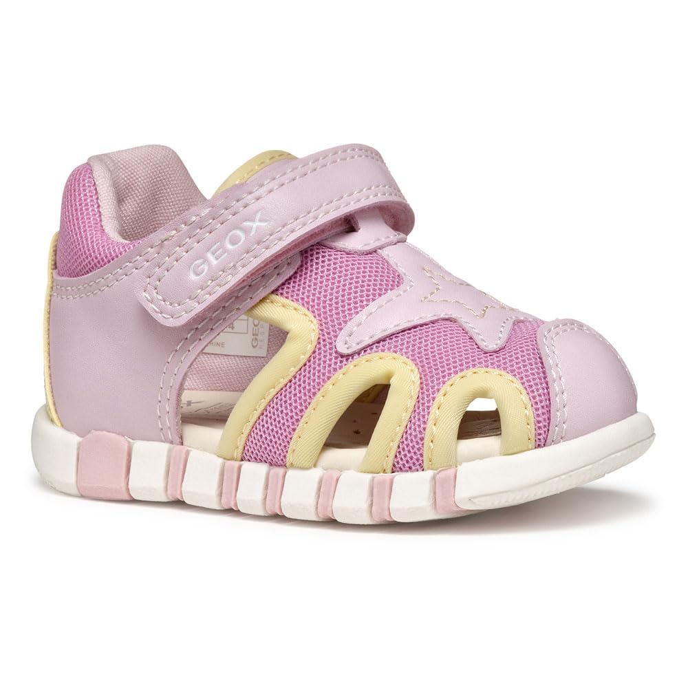 Geox B Sandal Iupidoo Gir, Bimba 0-24, Pink/Lt Yellow, 21 Eu-image