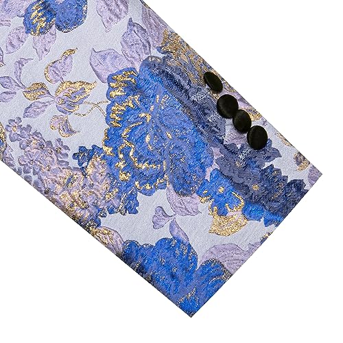 Image of Barry.Wang Blazer for Men Paisley Sport Coat Lightweight Suit Jacket Regular Tuxedo Flower Mardi Gras Carnival Gift