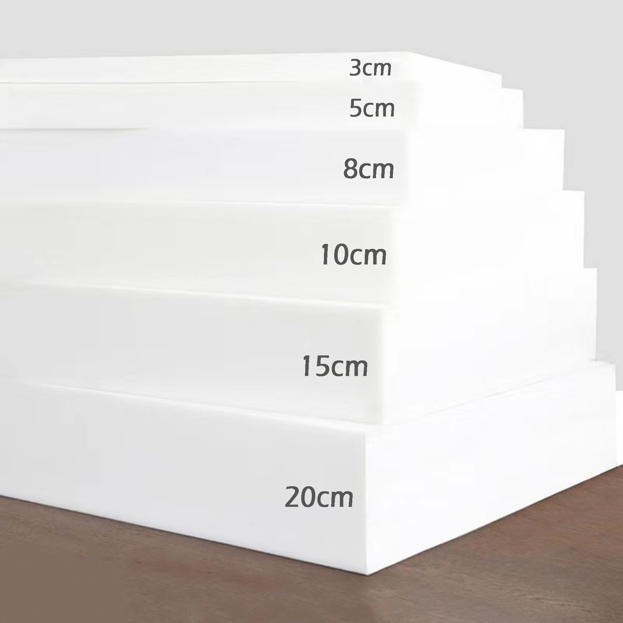 Cojín de repuesto de espuma de alta densidad de 5 cm de grosor, color blanco, para sofá, banco de jardín, sillón, accesorios para el hogar, 160 x 50 cm