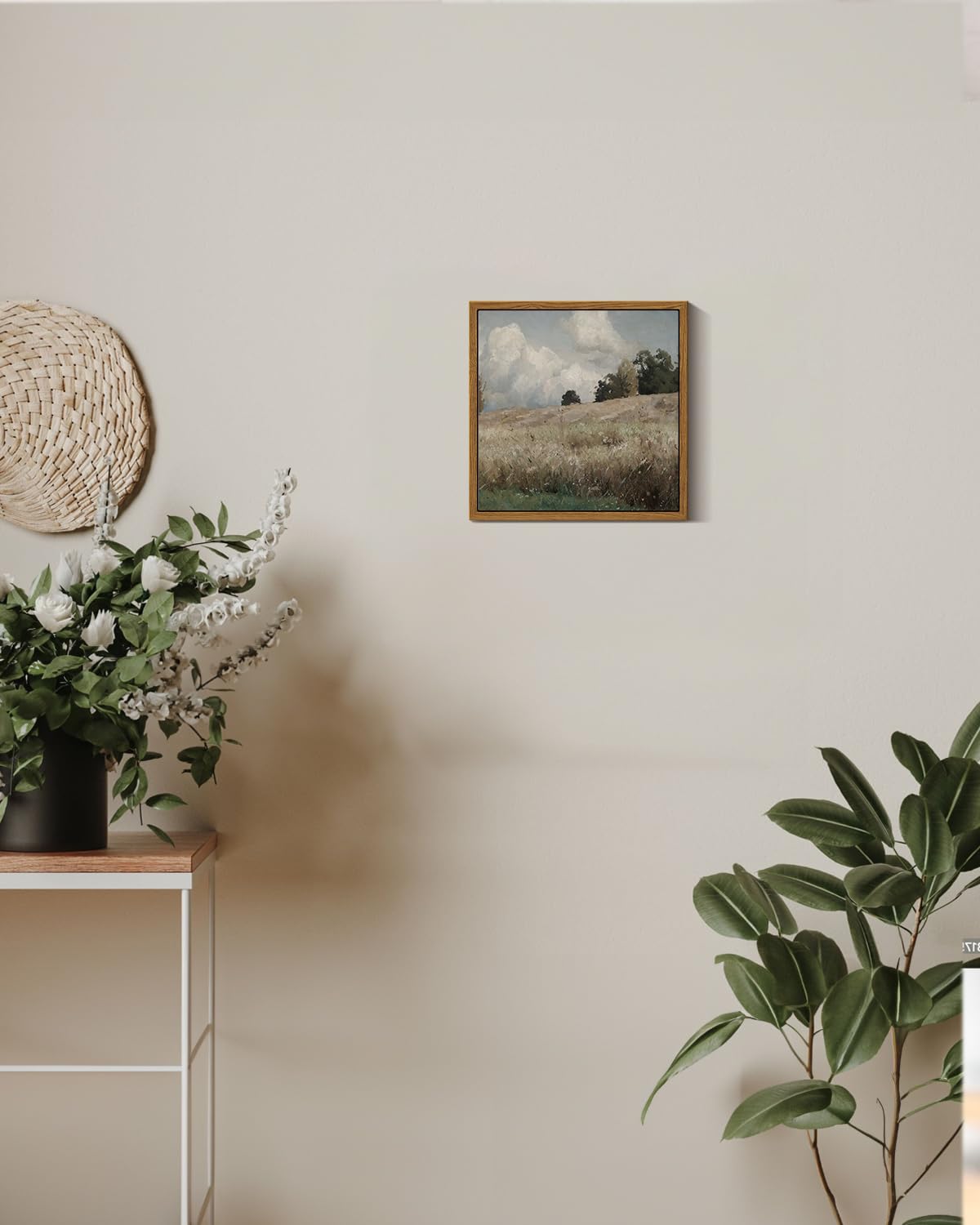 InSimSea Toile Murale Encadrée Carrée Vintage - 40,6 X 40,6 Cm