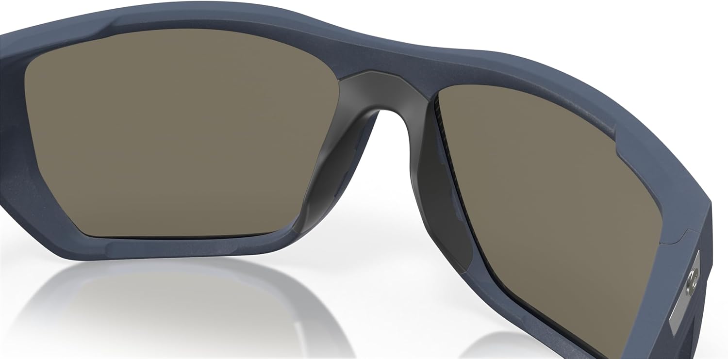 Costa Man Sunglasses Net Black Frame, Blue Mirror Lenses, 63MM