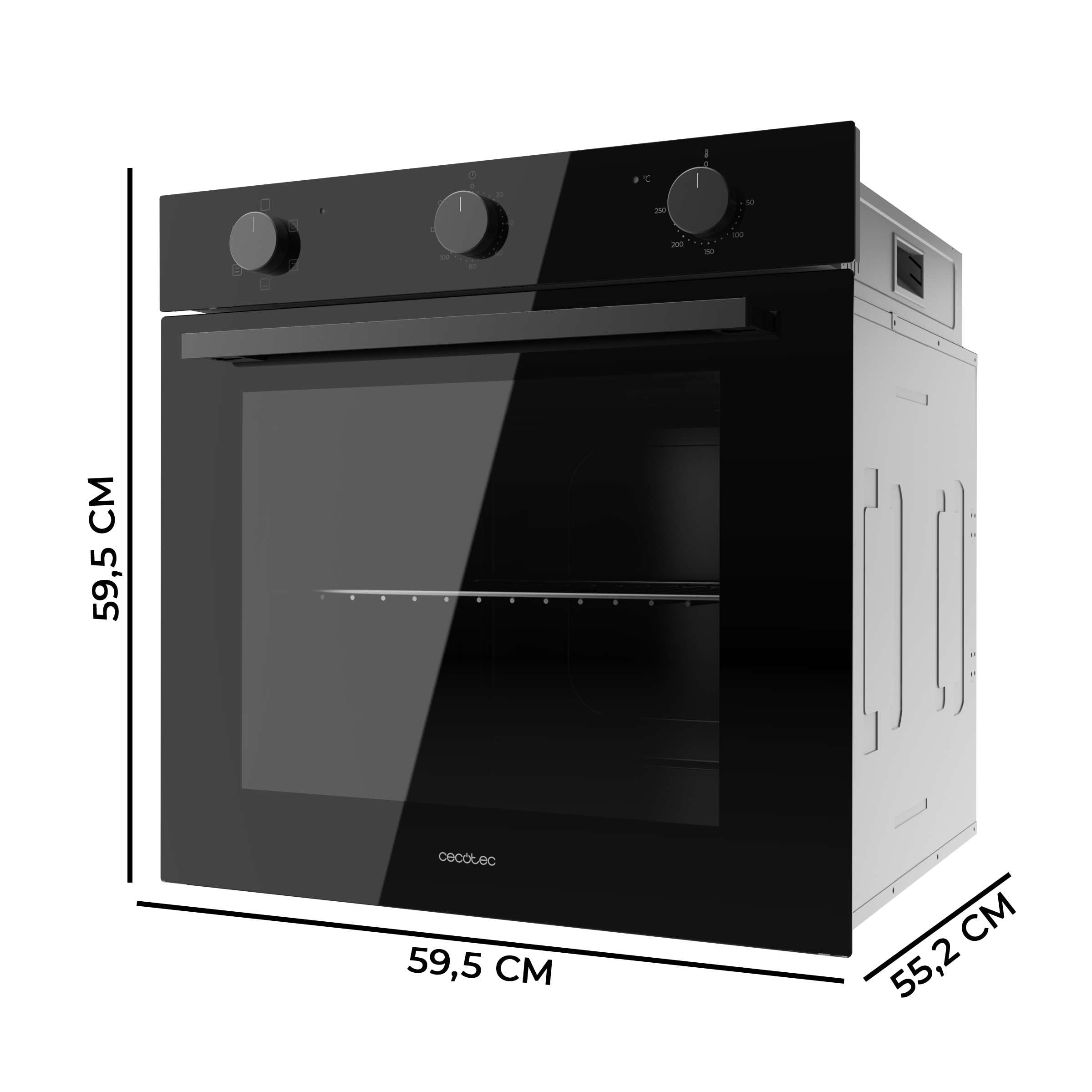 Cecotec Forno da Incasso 77 L Bolero Hexa C126001 Glass Black Time A