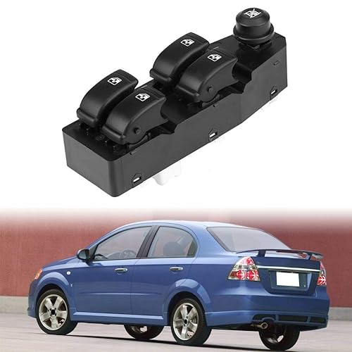 Miniatura 7 de Interruptor de ventana eléctrico, 202005158 Interruptor de ventana principal eléctrico del lado del conductor para Chevrolet Aveo