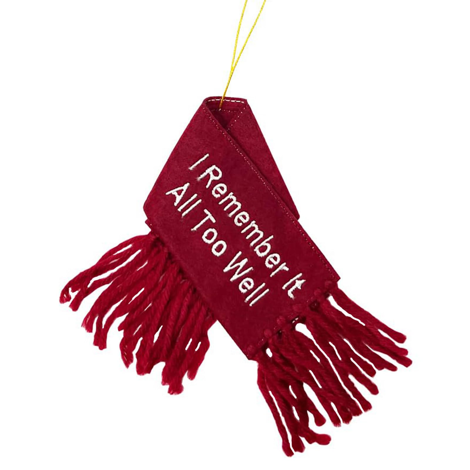 Valentines Day Gift, Red Scarf Felt Wool Ornament - I Remember It All Too Well