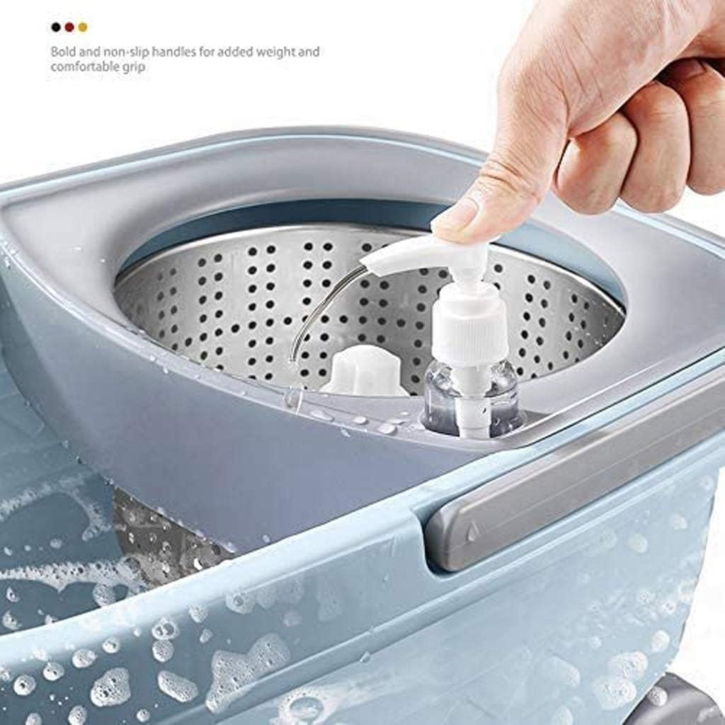 Double Drive Rotary Mop Household Lazy Stainless Steel Pole Mop Automatic Hand Pressure Ouble Barrel