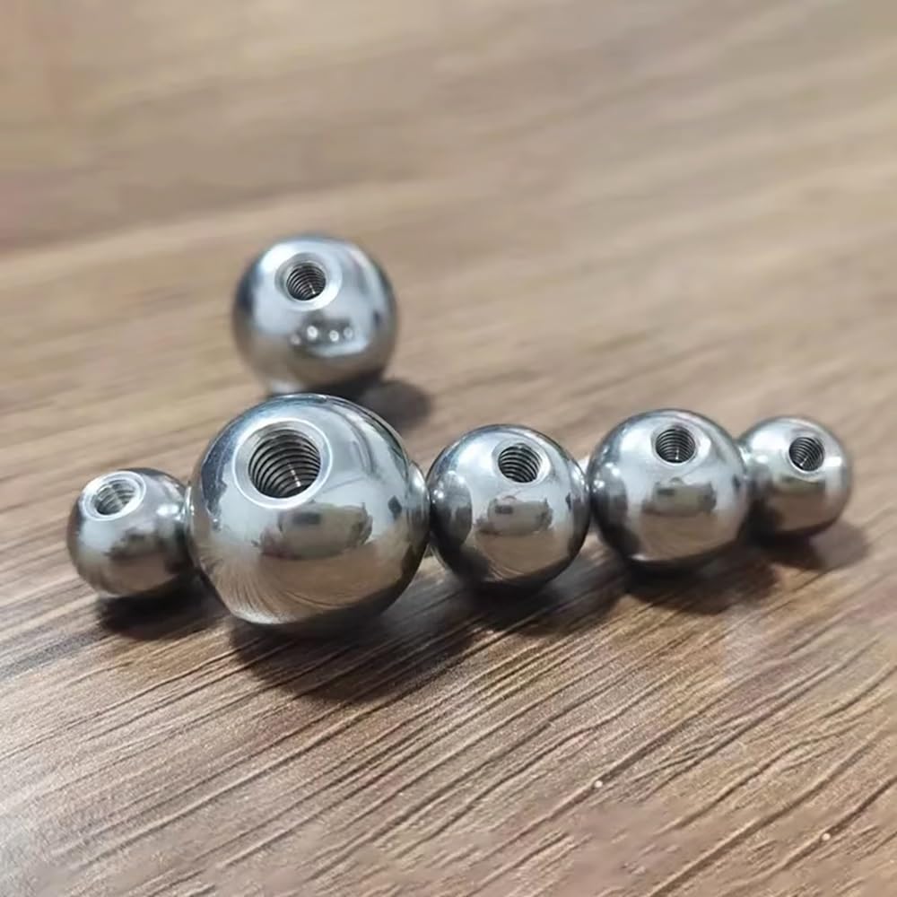 50 sztuk 304 kulki gwintowane ze stali nierdzewnej z półotworem M5 metryczny gwint żeński dla majsterkowiczów biżuteria części mechaniczne(OD 12mm)