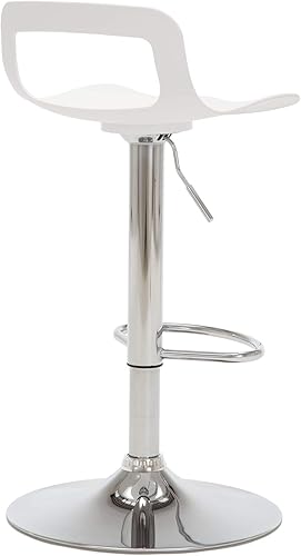 Miniatura 18 de thksbought Juego de 2 taburetes de bar modernos de plástico ajustable de altura giratoria (negro mate) Negro -,Gris,Blanco