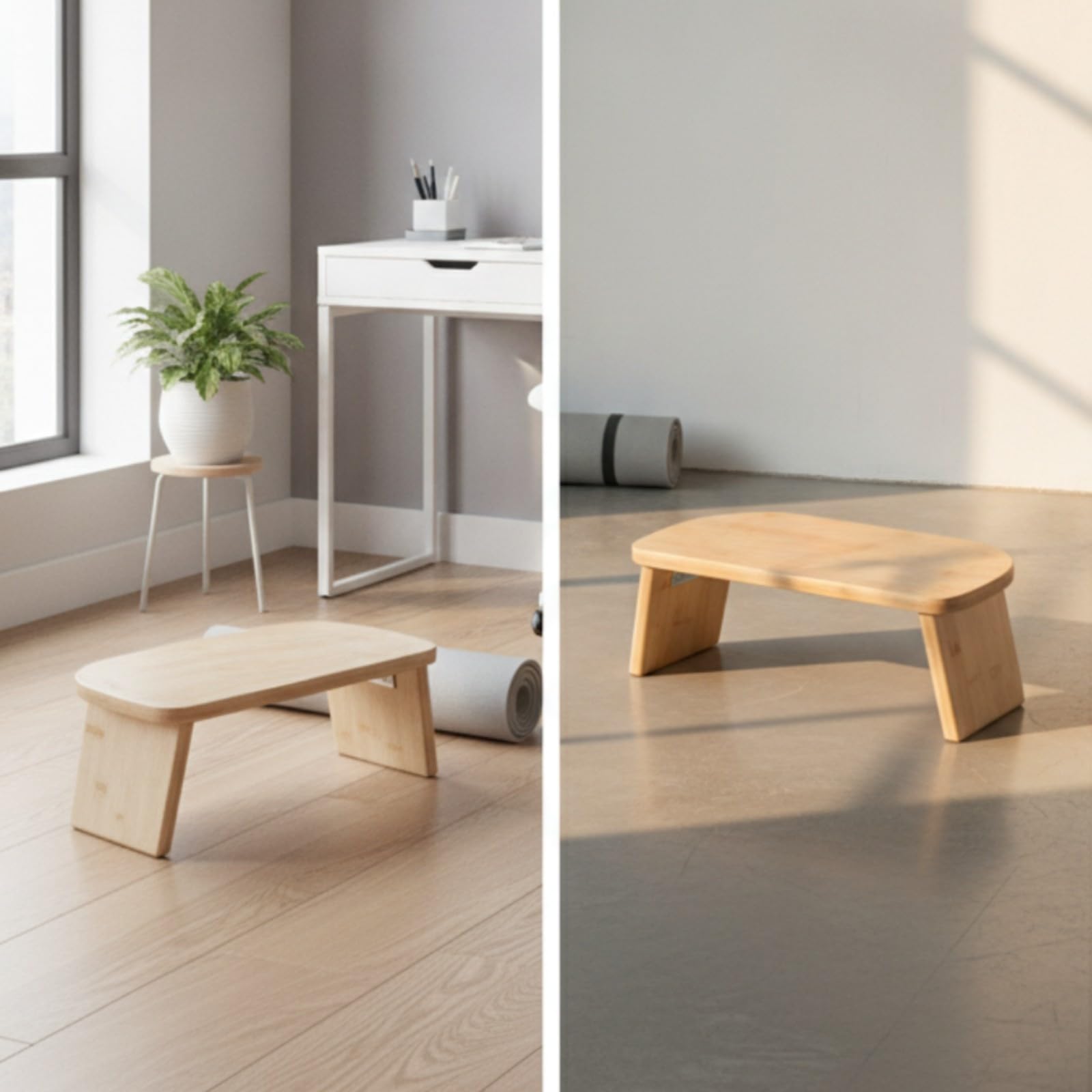 Banco Plegable Stretching con Motivo Antislizante Banco Arrodillamiento con Asiento Rectangular Redonado Cómodo para Meditadores