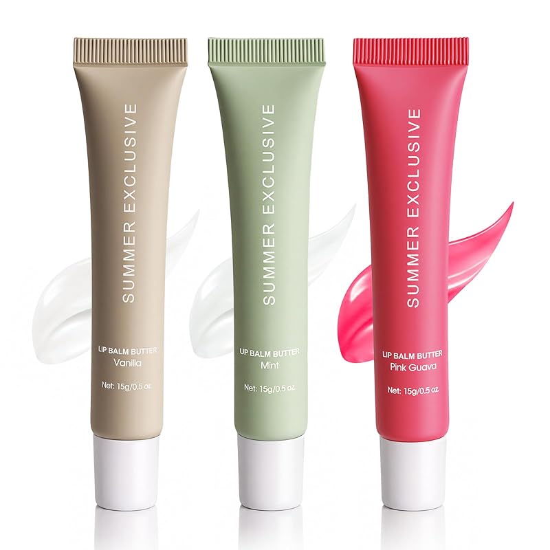 Bálsamo labial com cor JHCURTN, Summer Lip Gloss, tons 1, 2 e 5