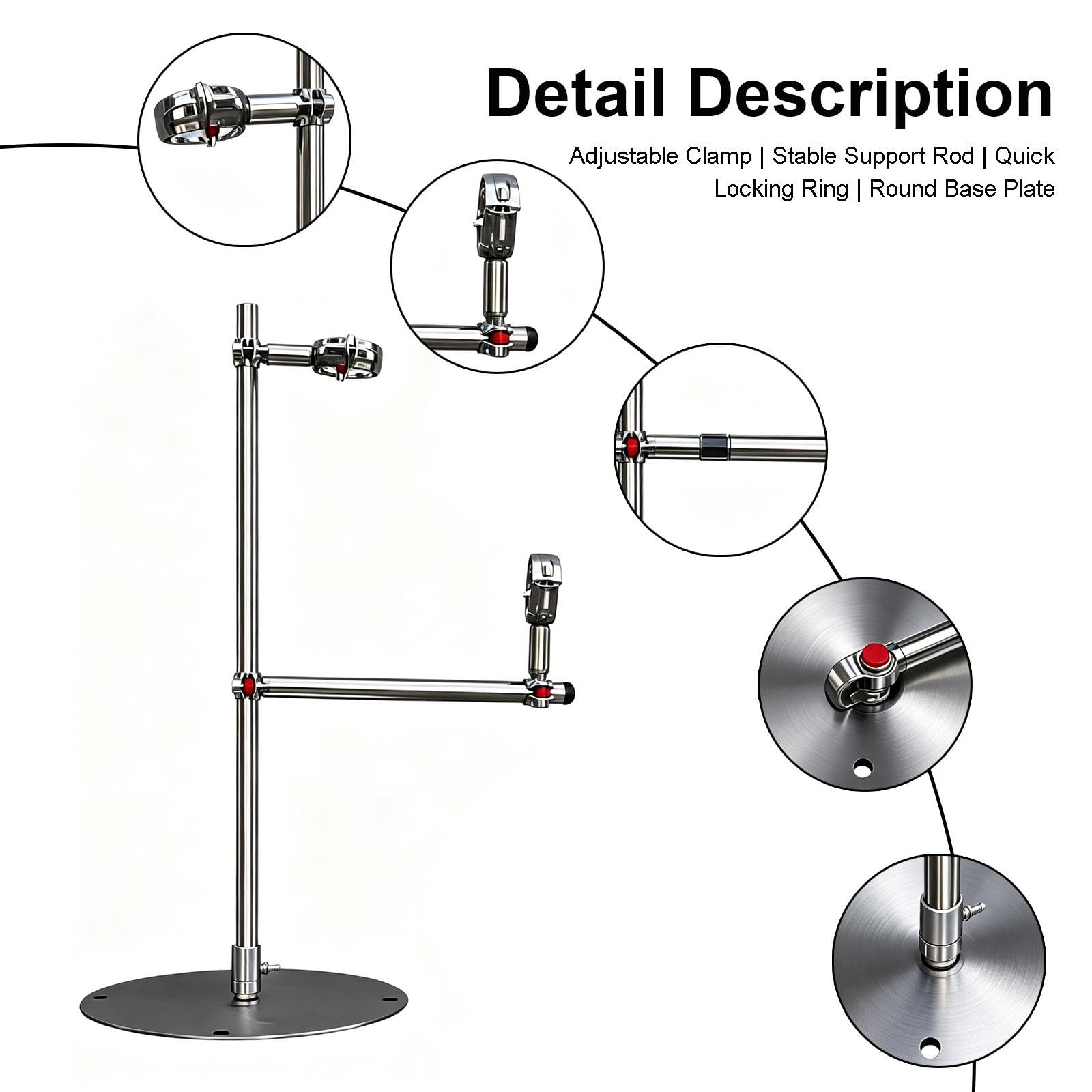 Support Tuyau Cheminée Inox, Kit Cheminée Latérale pour Poêle de Tente