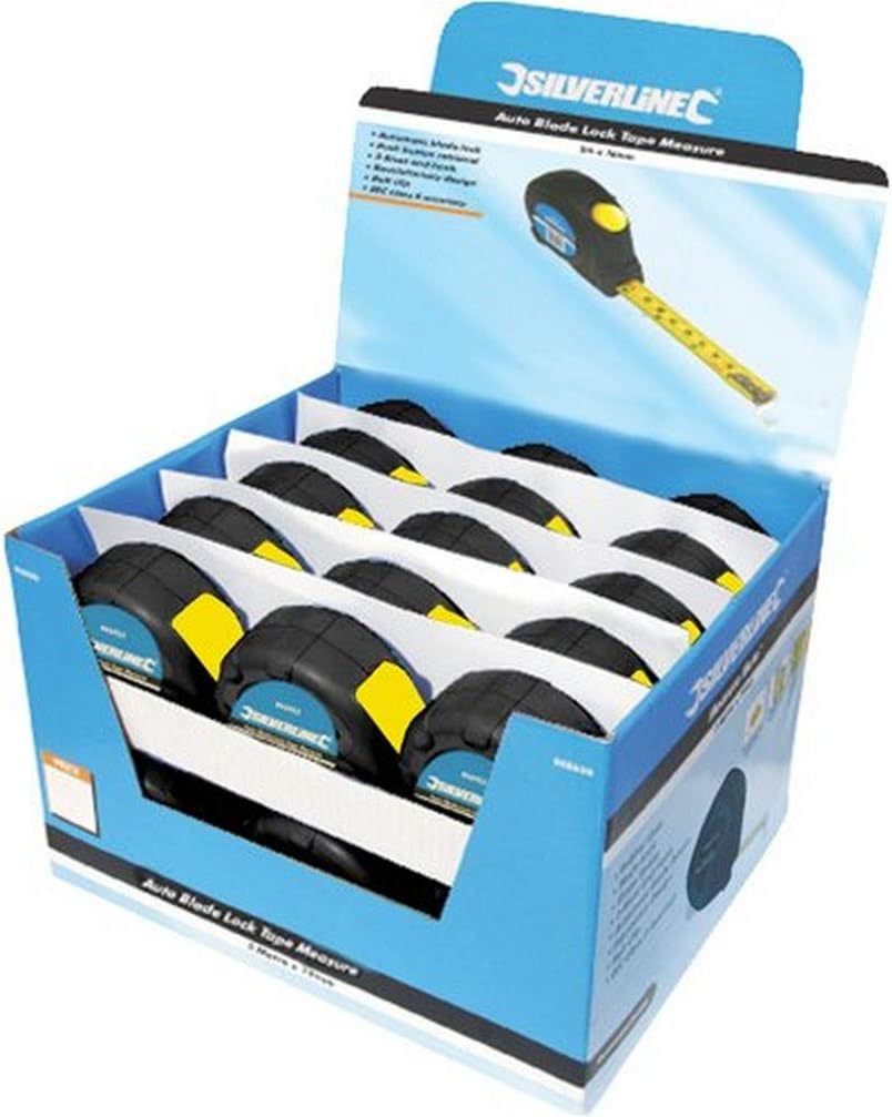 Metro A Nastro Silverline - 30 Metri, Blocco Automatico, Clip Per Cintura - Foto 5