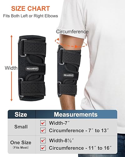 Miniatura 6 de Reamphy Codera, cómodo soporte para dormir en el codo, férulas estabilizadoras ajustables, síndrome del túnel cubital, tendinitis, nervio cubital,