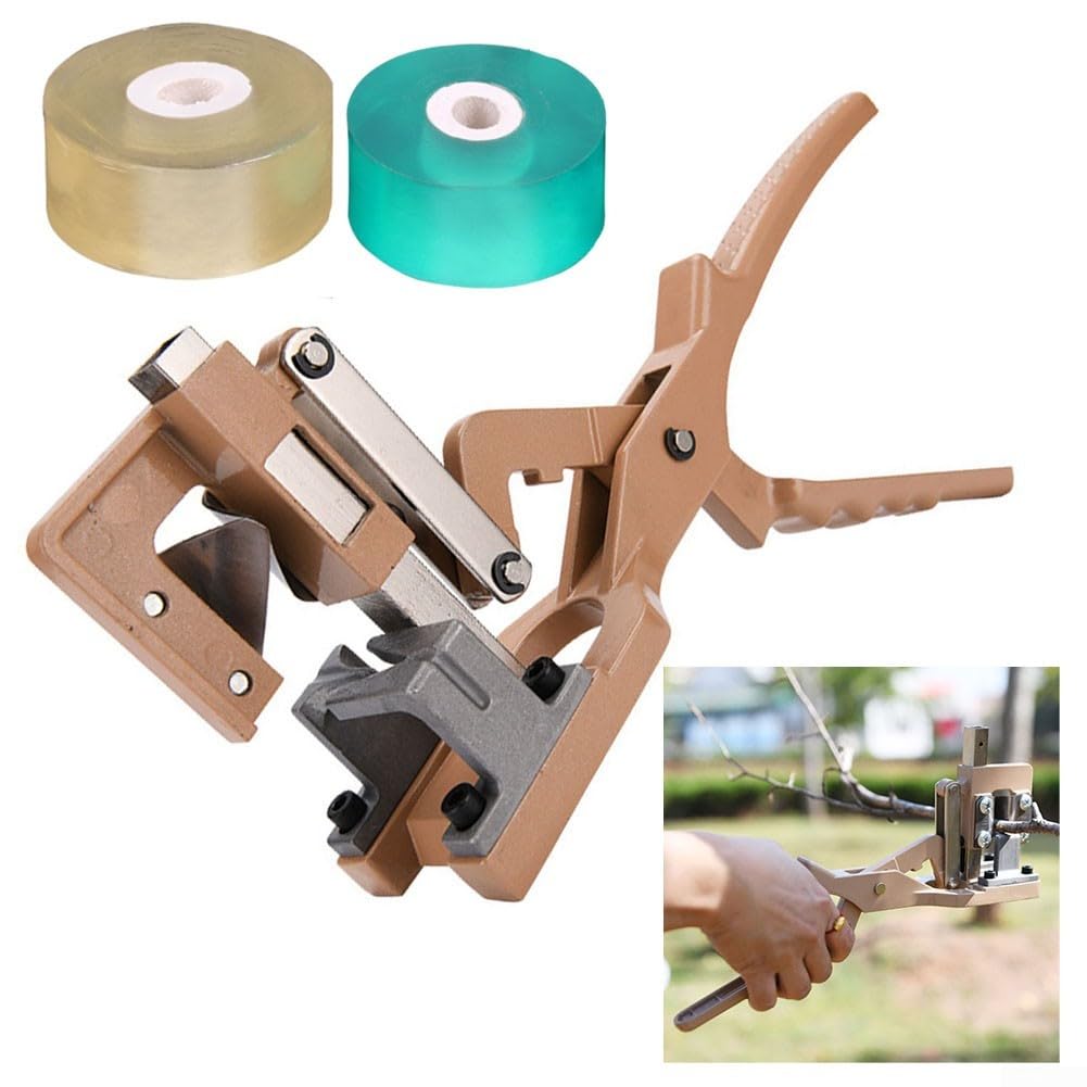 Set di forbici da innesto da giardino in lega di alluminio per innesto di alberi da frutto spessi per alberi, alberi da frutto, fiori e rami, 29 x 14 cm
