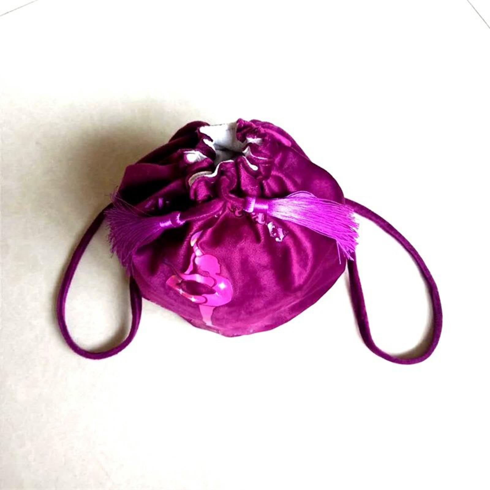 Generic Zaino con Cordoncino Borsa Porta Pallone Danza Sacca Porta Oggetti Sportivi in Velluto Spallacci Comodi E Chiusura Protettiva Adatto per At, Claret L