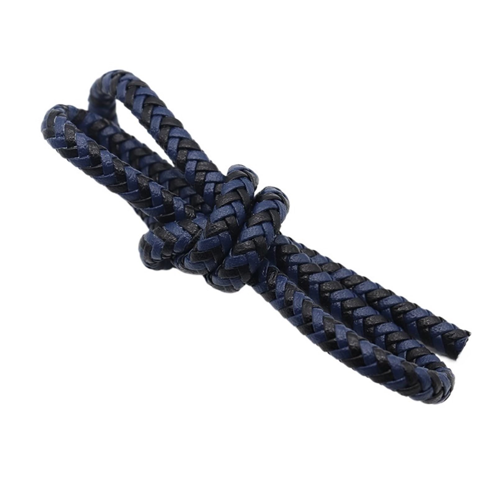 Genuine Braided Leather Cord 1 Meter Round Flat Genuine Leather Cords Vintage Cording for DIY Bracelet Jewelry Making Findings(Color 14)