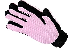 miaow Pet Hair Remover Brush Glove with 259 Silicone Needles, Double-Sided Pet...
