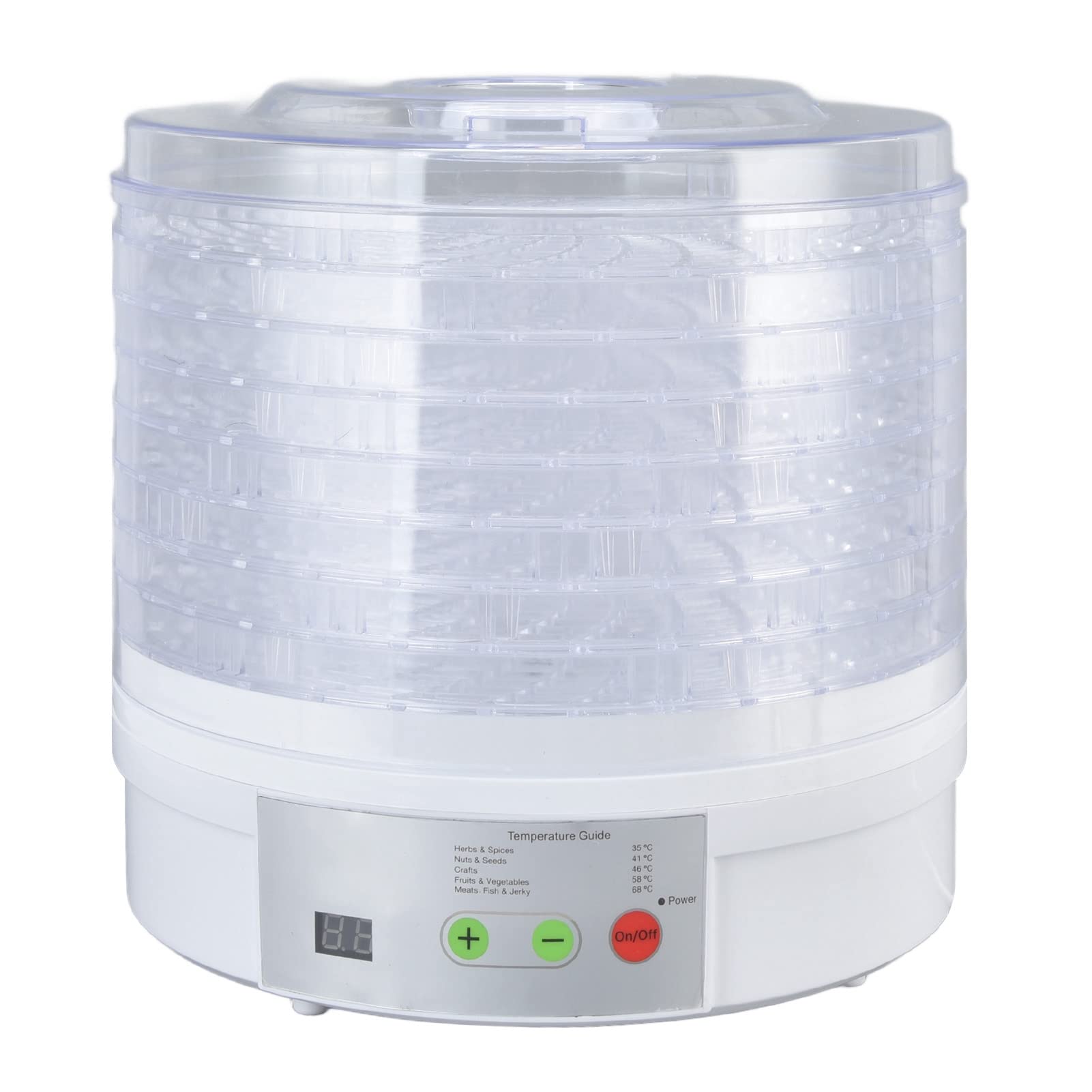 TOPINCN Dörrgerät, Lebensmitteltrockner, Spülmaschinenfest, Leicht zu Reinigen, 350 W, 8 Fächer, BPA-freies Gemüse (EU-Stecker 220 V)