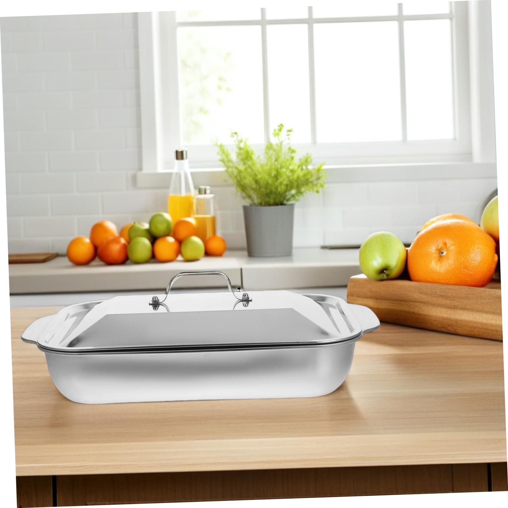 Garneck 1 Set Pirofila Profonda Rettangolare per BBQ e Facile da Design
