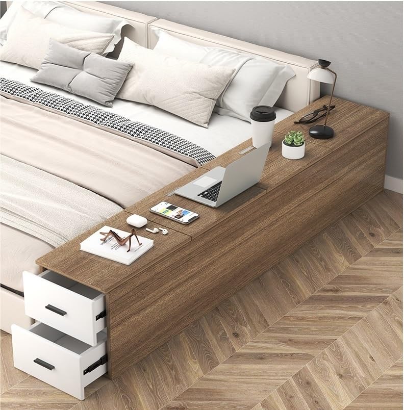 Amazon.co.jp: ベッドサイドの狭いキャビネット、ベッドエンドとヘッド