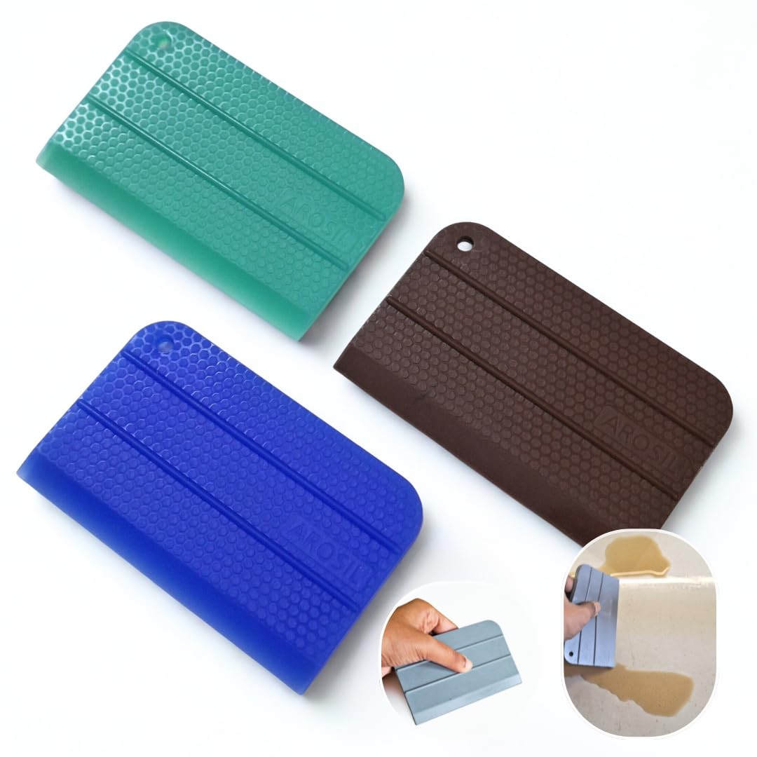 Fully Silicone Squeegee Wiper (3Pcs) | Flexible Non-Scratch Kitchen & Bathroom Cleaning Tool for Water Stains, Glass, Mirrors & Countertops, Natural Grip, Long Life, Home and Car Accessory-image-41