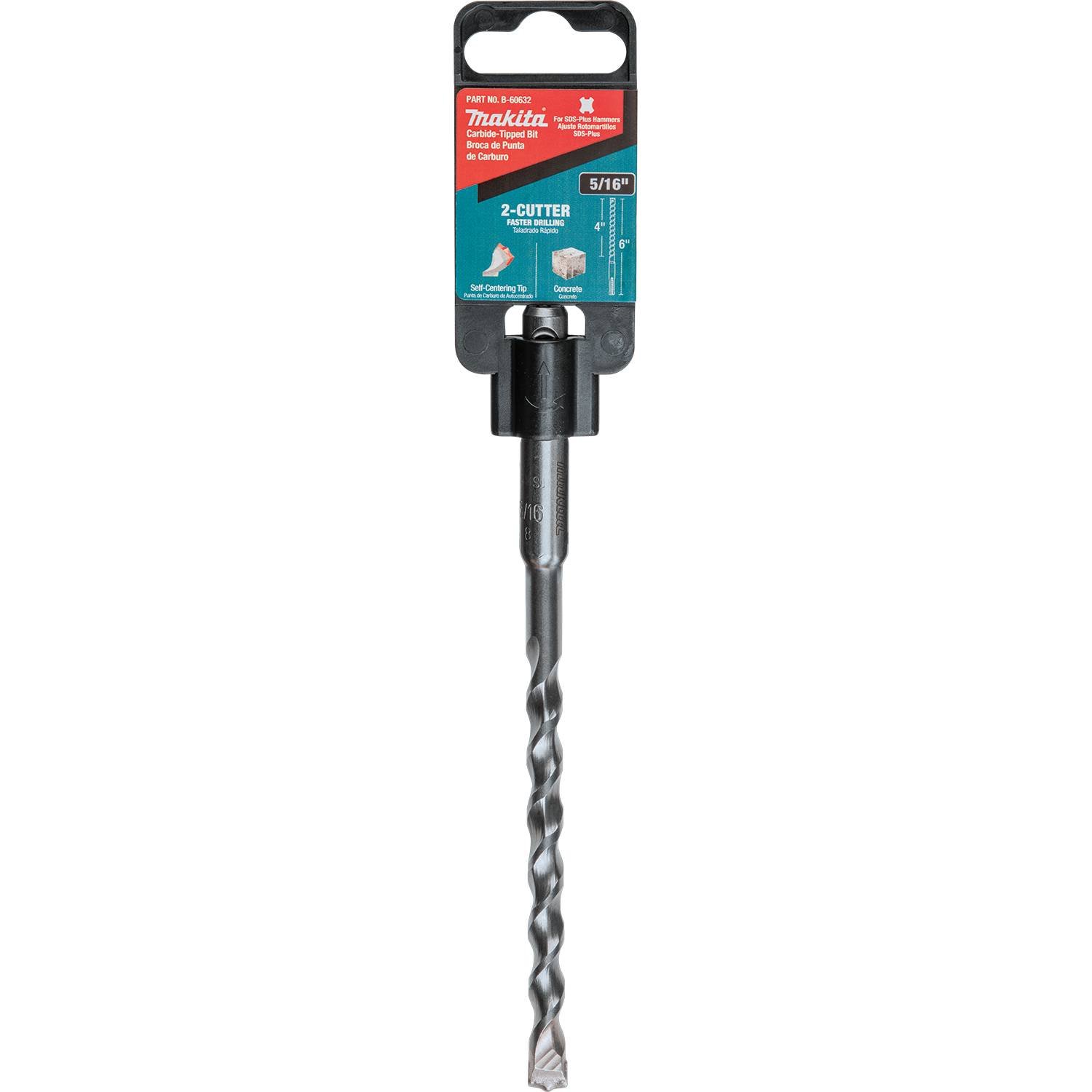 Makita B-60632 Embout SDS-Plus 8 mm x 15 cm 2 fraises