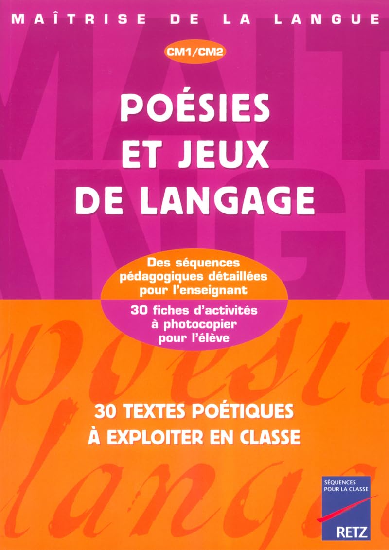 Poésies et jeux de langage CM1 CM2