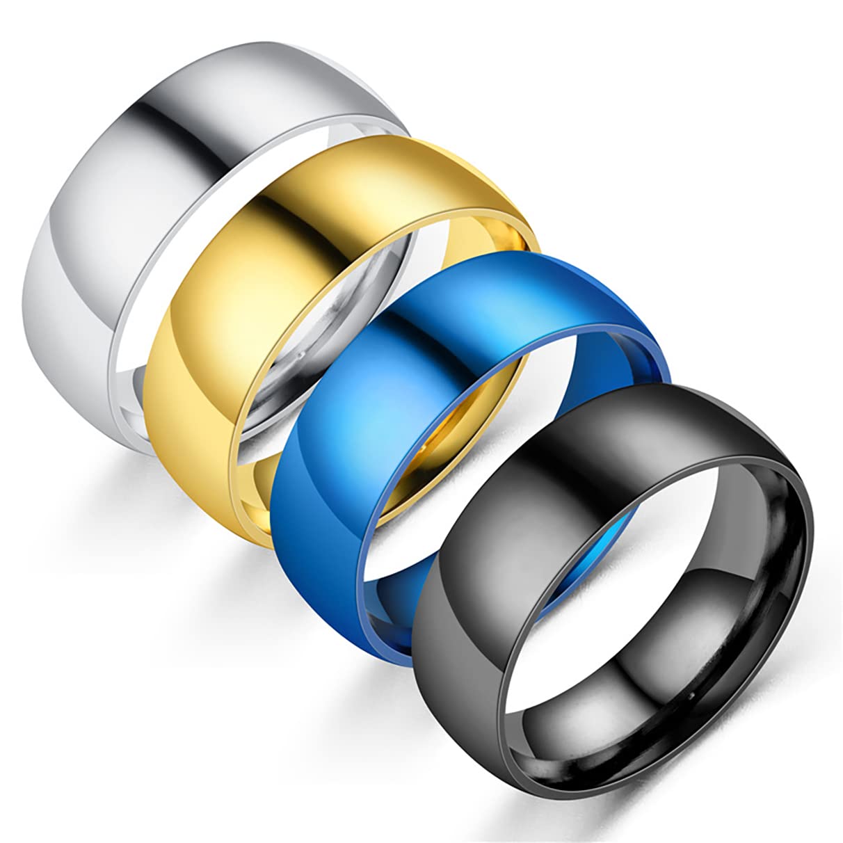 Hot Acciaio di Titanio Nero Argento Corona Anello Logo Personalizzato Amanti Delle Coppie Re Regina Anelli