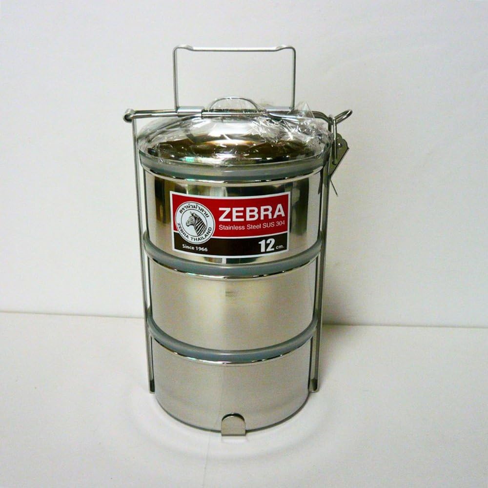 Amazon | ZEBRA ゼブラ 3段弁当箱（パッキン蓋付き） 12×3 ステンレス