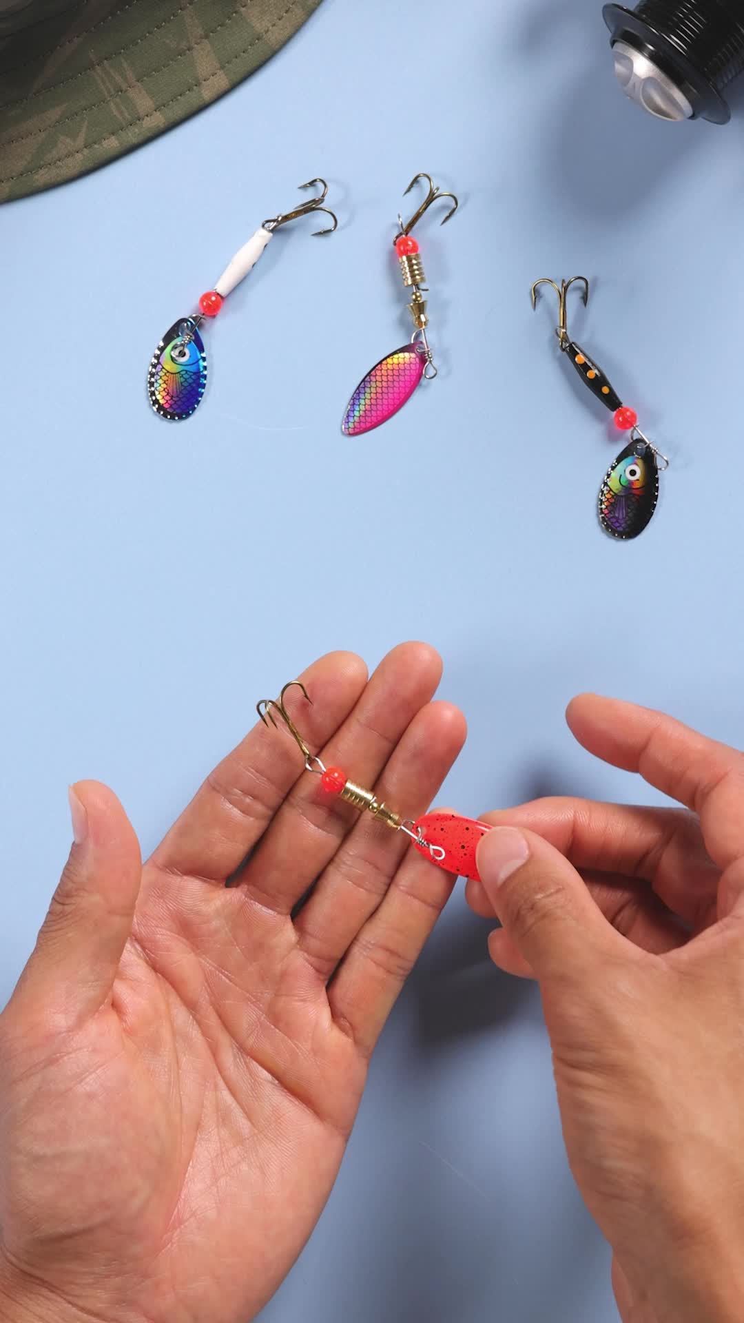Lot De 150 Leurres Abu Garcia – Spinners – 3 Tailles – Neufs En Boîte