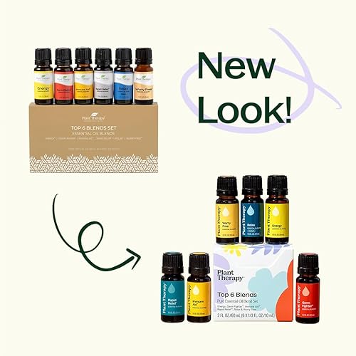 Miniatura 6 de Plant Therapy Juego sinergias de 6 mejores aceites esenciales. Incluye: desestresante, energía, contra los gérmenes, relajación, ayuda inmunológica