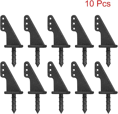 Miniatura 2 de uxcell Cuerno de control, cuernos de nailon de 0.512x0.354 in con 3 agujeros de 0.031 in para piezas de avión RC negro 10 unids